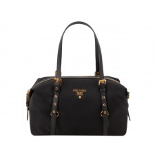 Prada Tessuto Bauletto Satchel Schultertasche Schwarz
