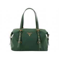 Prada Tessuto Bauletto Satchel Umhängetasche Grün