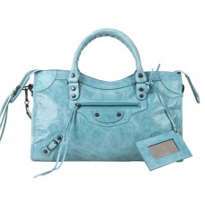 Balenciaga Medium Classic City Bag Hellblau