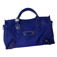 Balenciaga Classic Metallic Edge Iridescent City Bag Blau