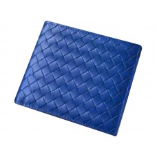 Bottega Veneta Bi-Fold-Geldbörse In Intrecciato Vn Electric Blue