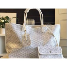 Goyard Anjou Reversible Tote Mm Weiß