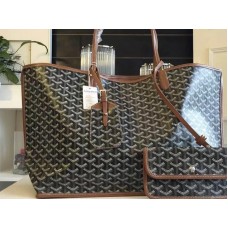 Goyard Anjou Reversible Tote Gm Schwarz Braun