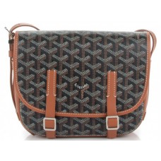 Goyard Chevron Belvedere PM Messenger Bag Schwarz Braun