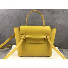 Celine Nano Gürteltasche aus genarbtem Kalbsleder, gelb, 200 g