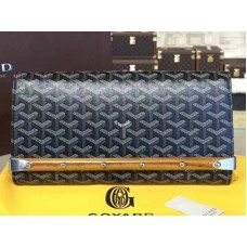Goyard Chevron Monte Carlo Bois Clutch Schwarz