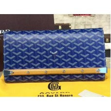 Goyard Chevron Monte Carlo Bois Clutch Blau