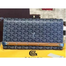 Goyard Chevron Monte Carlo Bois Clutch Grau