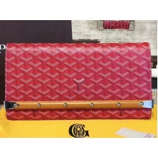 Goyard Chevron Monte Carlo Bois Clutch Rot