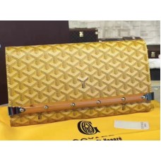 Goyard Chevron Monte Carlo Bois Clutch Gelb