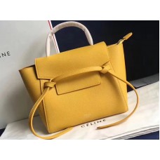Celine Micro Belt Bag aus genarbtem Kalbsleder, Gelb