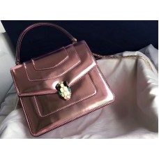 Bvlgari Schutzhülle Serpenti Forever 20 cm Metallic-Kalbsleder Rosa Quarz