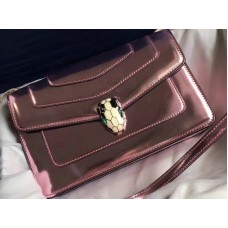 Bvlgari Schutzhülle Serpenti Forever 22 cm Metallic-Kalbsleder Rosa Quarz