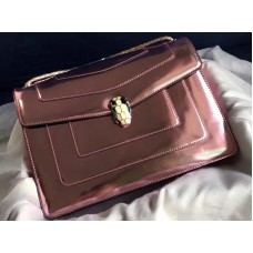 Bvlgari Schutzhülle Serpenti Forever 28 cm Metallic-Kalbsleder Rosenquarz
