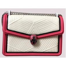 Bvlgari Schultertasche Serpenti Forever Weiß Rosa