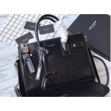 Saint Laurent Sac De Jour Clafskin Satchel Schwarz