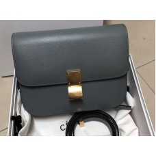 Celine Medium Classic Bag in Box, Kalbsleder, Grau