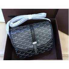 Goyard Goyardine Chevron Umhängetasche Schwarz