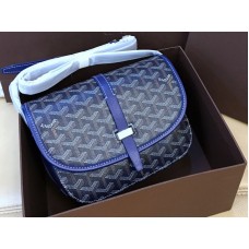 Goyard Goyardine Chevron Umhängetasche Blau