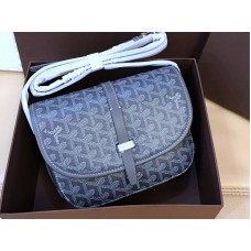 Goyard Goyardine Chevron Umhängetasche Grau