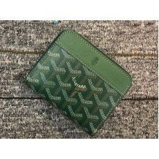 Goyard Chevron Kleine Geldbörse mit Reißverschluss Grün