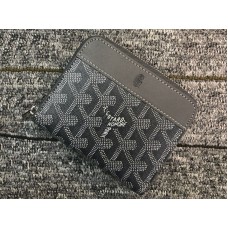 Goyard Chevron Kleine Geldbörse mit Reißverschluss, Grau