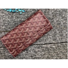 Goyard Varenne Chevron Lange Geldbörse Burgund