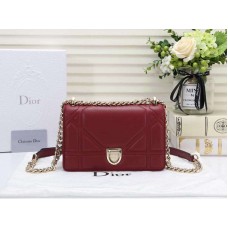 Dior Kleine Diorama Lammledertasche Burgunderrot d05261