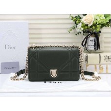 Dior Kleine Diorama Lammledertasche Grün d05262
