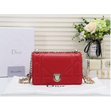Dior Kleine Diorama Lammledertasche Rot d05263