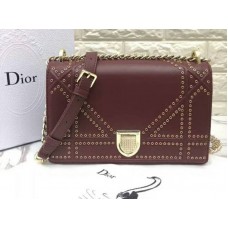 Dior Diorama Kalbsledertasche Burgunderrot d0422-12