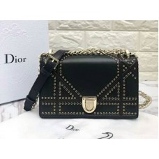 Dior Kleine Diorama Tasche aus Kalbsleder Schwarz d0421-1