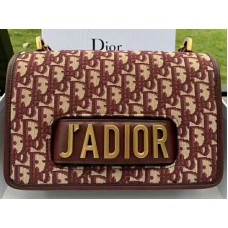 Dior J'Adior Klappe Canvas Gold Hardware Burgunderrot d10050301