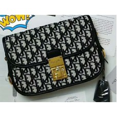 Dior Oblique Gold Signature Canvas Tasche Schwarz d100670