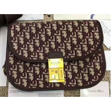 Dior Oblique Gold Signature Canvas Tasche Burgunderrot d1006701