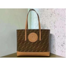 Fendi Stoff-Einkaufstasche Kamel f0412
