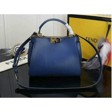 Fendi Peekaboo Essential Tasche aus Kalbsleder, Blau