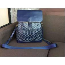 Goyard Goyardine Kalbsleder Alpin Rucksack Blau