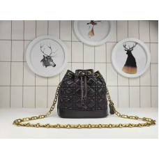 Dior Mini Miss Dior Beuteltasche aus Lammleder, Schwarz