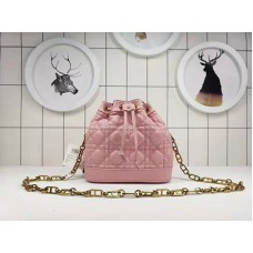 Dior Mini Miss Dior Beuteltasche aus Lammleder, Rosa