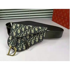 Dior Oblique Satteltasche Blau