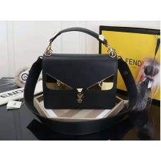 Fendi Kan I Schwarze Ledertasche Schwarz f5533