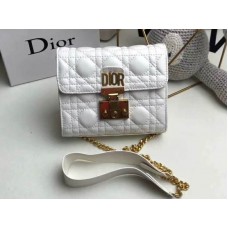 Dior Dioraddict Mini Lammledertasche Weiß