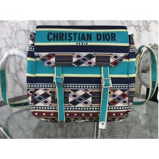 Dior Diorcamp Messenger Bag aus besticktem Canvas, Grün