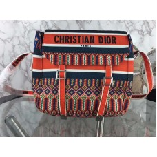 Dior Diorcamp Messenger Bag aus besticktem Canvas, Orange