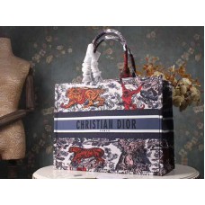Dior Book Tote Toile De Jouy Tasche Blau