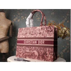 Dior Book Tote Toile De Jouy Tasche Burgund