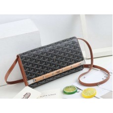 Goyard Monte Carlo Clutch mit Riemen, PM Braun und Schwarz