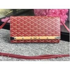 Goyard Monte Carlo Clutch mit Riemen PM Burgunderrot
