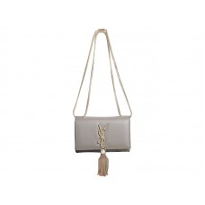 Yves Saint Laurent Mini Monogram Tasche aus originalem khakifarbenem Leder